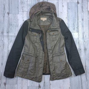 Michael Kors black/green Hooded Jacket